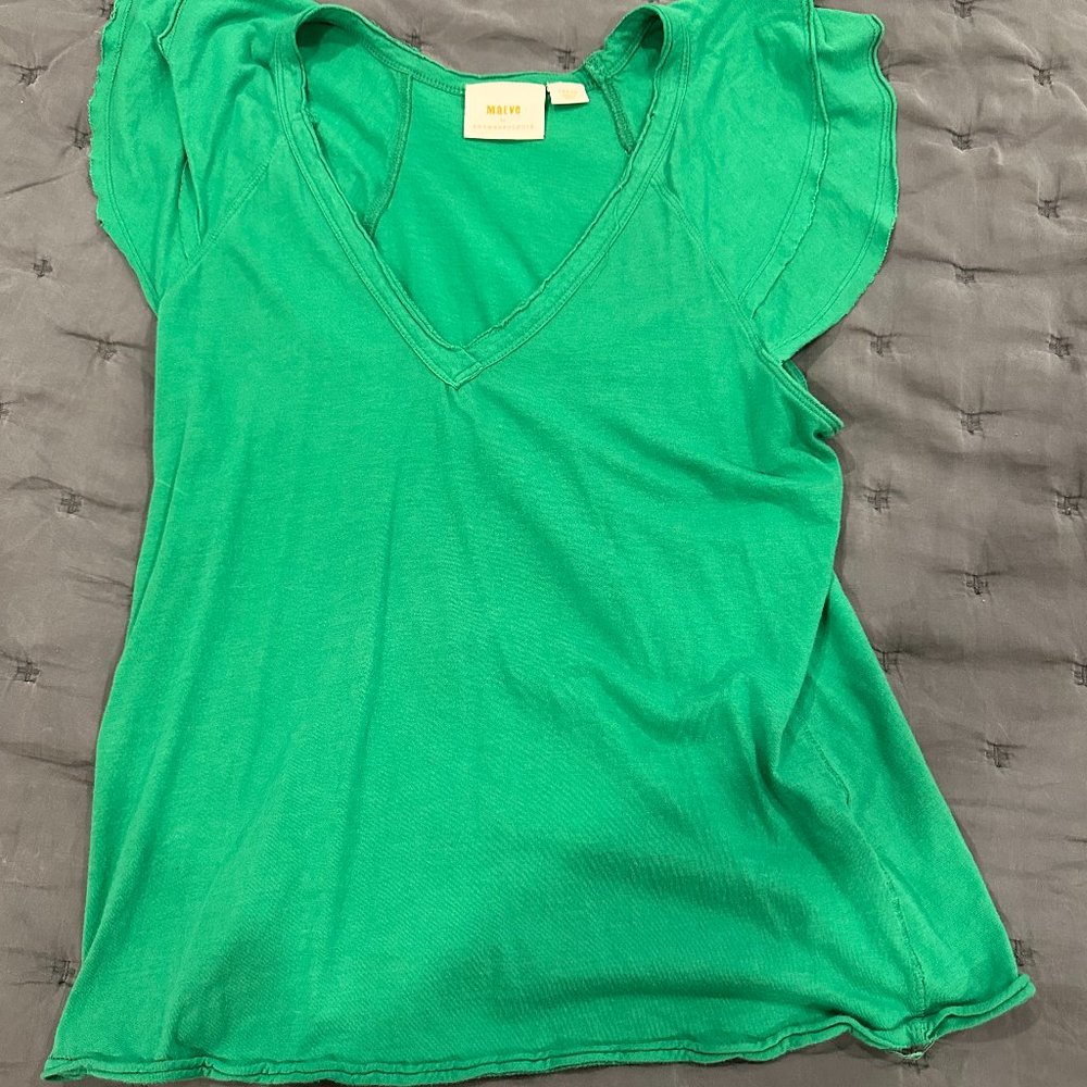 Anthropologie Casual Green Top